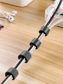 20 件 T 形背对背电缆扎带，适用于耳机、数据线、钩环电缆扎带、电源线存储电缆扎带、电线电缆扎带