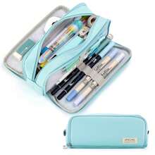 Kawaii Pencil Case Pouch Large Capacity Organizer Pen Box Bag Korean For Girls Back To School Supplies Accessories Stationery Back To School,Pencil Pouch,School Bag - Baby Blue - View 19