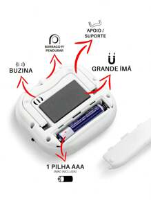 Digital Sound Alarm Timer Stopwatch Kitchen Timer - 白色 - 查看 5