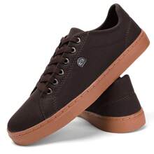 Men's Casual Tennis Shoes Lightweight Comfortable Resistant + Wallet And Watch Accessory - 咖啡棕 - 查看 2