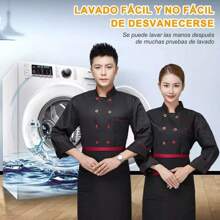 Paquete Filipina Chef Hombre + Gorro De Cocina + Mandil - Rojo - Ver 4