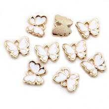 20pcs 10x13mm Butterfly Charms Pendant Enamel Small Alloy Metal Charms DIY Jewelry Making Accessories For Necklace Bracelet