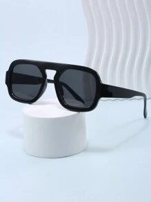 1pc Super Oversized Frame Fashion Glasses, Black Fashion Glasses For Beach, Travel, Driving, Street Wear For Summer Beach Vacation,Outdoor,Travel - Multicolor - View 17