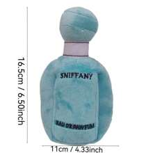 蓝色香水瓶毛绒狗爱好者和狗妈妈爱玩具猫/狗爱好者礼物和狗/猫妈妈爱宠物羊毛吱吱叫有趣的小狗玩具毛绒类型有趣的狗爱好者和狗妈妈爱礼物