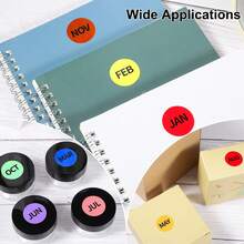 2400 Labels Month Stickers 12 Months Of The Year Color Coding Label Stickers Round Month Labels Self Adhesive Stickers 50 Labels Per Sheet 12 Colors - Multicolor - View 5