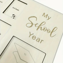 Wooden School Years Picture Frame, Contemporary Style Graduation Photo Collage Frame, Wall Hanging Memory Keepsake For Home Decor Gifts Birthday - White - View 7