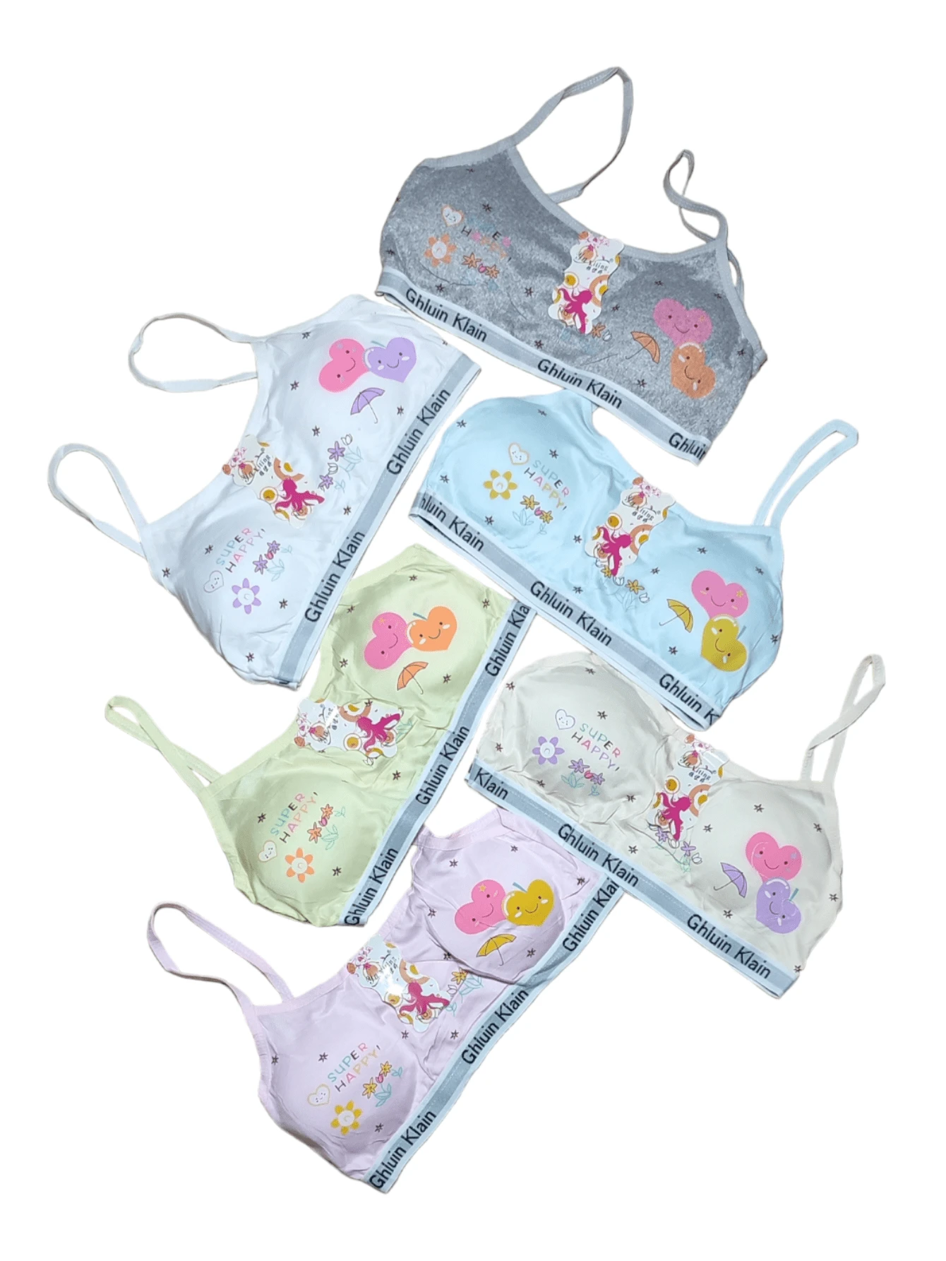 6 Pieces Of Bustier, Removable Cups, With Flirty Figure Print, Colors Are Sent Randomly - 彩色 - 查看 1