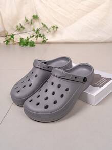 Women's Casual Breathable Perforated Slip-On Slippers For Indoor/Outdoor, House, Garden, Walking, Everyday Wear, Soft & Durable, Suitable For 4 Seasons