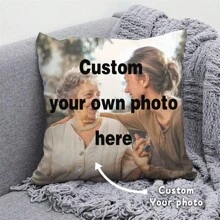 1 件您的照片枕套，适合情侣、父母、朋友、宠物、生日、节日庆祝、记录生活（加厚，18*18 英寸）