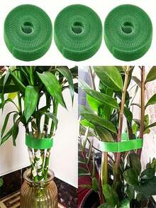 3 gói , Mỗi Cuộn Là 196.85 Inch Dài , Với Màu xanh lá Nylon Thực vật Cà vạt Tự dính Và Có thể Sân vườn Ruy băng , Tính hai mặt , Và Cà chua Thực vật Dây Quấn Brackets - màu xanh lá - Xem 4