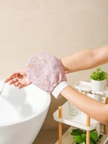 Printed Low Pain Exfoliating Gloves Body Scrub Dead Skin Remover Exfoliating Mitts - Multicolor - View 5