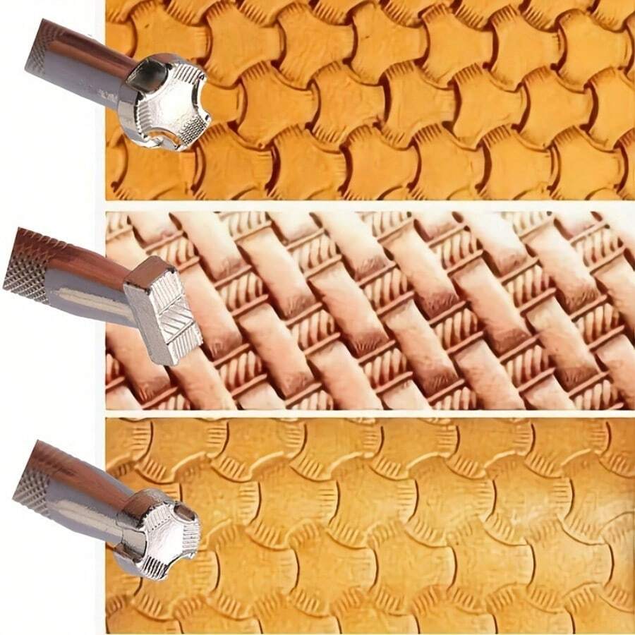 Leather Stamps, 3 Packs Professional Leather Stamping Tools For Leather Craft Working - Silver - View 1