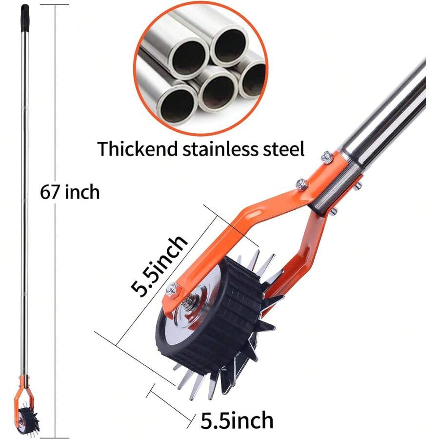 EdgerLawnTool Manual Lawn Edger, 67 Inch Sidewalk Edger For Yard