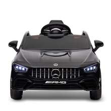 12V Kids Ride On Car Mercedes-Benz AMG 4WD Electric Car For Kids 7AH Big Battery Powered Toy Car With 2.4G Remote Control, Swing Function, 4-Wheel Suspension, Music - 黑色 - 查看 9