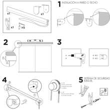 Ecommerc3 Tamanho cego translúcido feito-à-medida 145x250 - tamanho fácil 142x245 da tela da cortina de rolo da instalação - Castanho - Ver 8