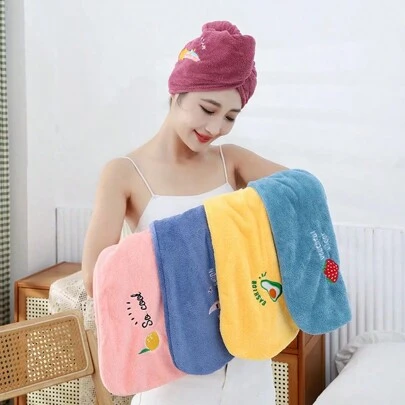 Women Soft Microfiber Towels Shower Cap Towel Bath Hats For Women Dry Hair Cap Quick Drying Soft For Lady Turban Head Girl Towel