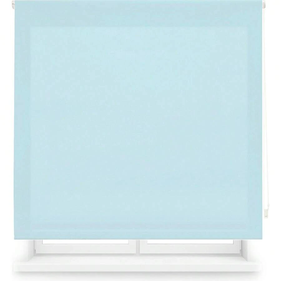Ecommerc3 Custom Made Translucent Blind Size 155x175 - Easy Installation Roller Blind Fabric Size 152x170 - Blue - View 1
