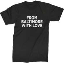 From Baltimore With Love Mens T-Shirt - Black - View 2