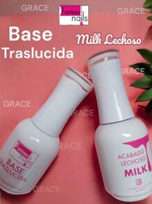 15 ml Gel Base Traslucida Fantasy Nails 3 pasos de larga duracion gel semipermanente uso profesional para aplicacion de uñas - Blanco - Ver 3