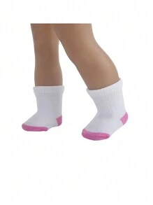 Chaussettes de poupée de 18 po, chaussettes de 6 cm de long + accessoires de chaussettes décoratives en peluche pour poupée. Accessoires pour poupée , poupée, poupée bébé