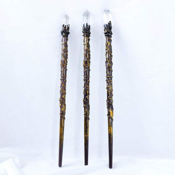 1PC Natural Clear Quartz Crystal Point  Wand Crystal Scepter Divination Magic Wand Spirit Healing Gemstone Energy