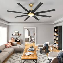 72'' Ceiling Fans With Lights & Remote Modern Ceiling Fan With Reversible DC Motor