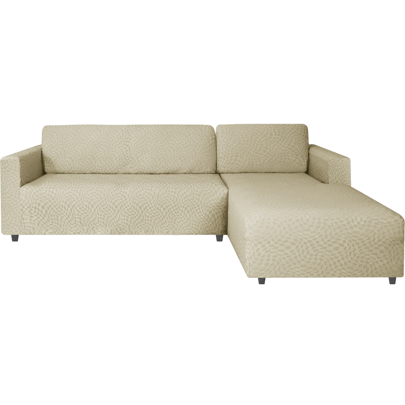 YSTYLE Couchbezug L Form Stretch, Sofabezug Sofabezug Ecksofa L Form, Universal Sofa Überzug Ecksofa, Couch Cover L Shape Sofaschoner Schonbezug - Beige - View 1