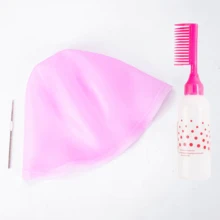 Kit de luces para el cabello 1Set - Gorra profesional para resaltar el cabello | Gorra para hacer mechas con gancho suave y cómodo, gorro reutilizable con correa para ganchos, con botella de tinte para el cabello con escala, peine aplicador de tinte para el cabello, cepillo dispensador de tinte para el cabello y botellas de aceite para el cabello. Kit eficiente de aplicación de mechas para hombres y mujeres,herramientas para el cabello cepillo para cabello cepillos para el cabello sepillos para cabello - Multicolor - Ver 18