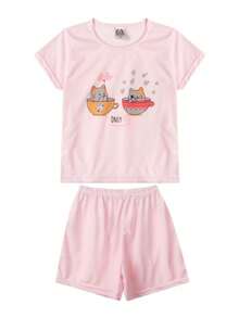 Pajamas For Children And Youth Girls Print Glow In The Dark Children's Nightwear Comfort Polyester - Nhiều màu - Xem 3
