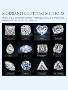 925 纯银莫桑石 4 爪单石戒指，优雅简约百搭，订婚/婚礼/正式活动珠宝 - 銀色 - 查看 9