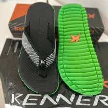 KENNER KIVA PROH 2 SLIPPER FOR MEN AND WOMEN CASUAL - Black and Lime Green - View 2