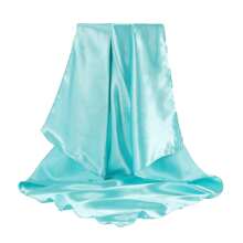 35" Large Satin Square Head Scarf - 2Pcs Silk Like Floral Head Scarves Square Satin Hair Scarf Bandanas For Women