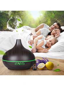 Difusor De Aroma Eléctrico De 550ml + 12Aceites Esenciales - Negro - Ver 7