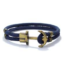 51Luckind 复古锚手链男士青铜朋克手链户外生存手链送男士礼物双绳手链 - 船錨手鍊 - 查看 13