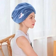 Women Soft Microfiber Towels Shower Cap Towel Bath Hats For Women Dry Hair Cap Quick Drying Soft For Lady Turban Head Girl Towel - Multicolor - View 8