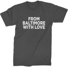 From Baltimore With Love Mens T-Shirt - Black - View 3