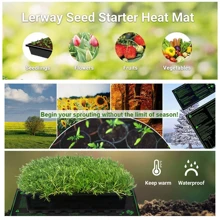 Greenhouse Seedling Heating Mat Seed Germination Starter Sprout Plant Cloning UK - UK Plug(220-240V) - View 10
