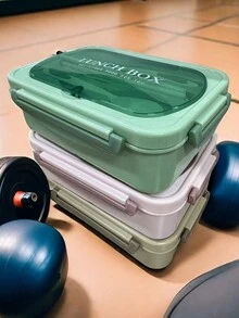 1 个成人便当盒，1200 毫升午餐盒，防漏便当盒，带可爱装饰，3 隔间便当盒，可微波炉加热，非常适合工作、野餐、返校用品 - 彩色 - 查看 7