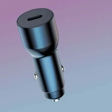  USB C Car Charger Adapter Fast Charge Cigarette Lighter USB Charger Smallest Flush Fit Car Charger USB C - Black - View 2