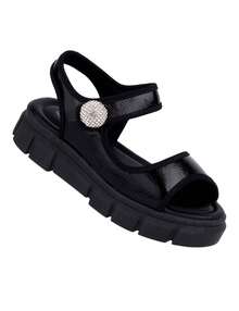 333003 WOMEN'S MOUNTED SANDALS AMANDA 333 BLACK - 黑與白 - 查看 1