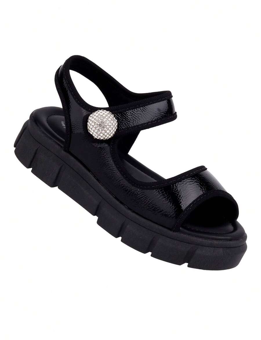 333003 WOMEN'S MOUNTED SANDALS AMANDA 333 BLACK - 黑與白 - 查看 1