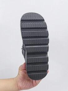 Stivaletti alla caviglia da donna con platform da 9 cm per l'autunno/inverno, moda, comodi, suola spessa, punta tonda, con lacci e cerniera, stivali corti casual da esterno