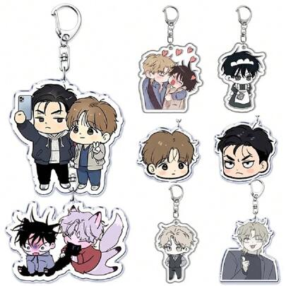 动漫 韩国漫画 BL Manwha Jinx 钥匙扣 Joo Jaekyung Kim Dan 卡通人物吊坠 汽车钥匙链饰品 男士配饰 汽车配饰 包包挂饰 背包 学校字母 可爱哥特 Y2k 万圣节配饰 教师节 圣诞节礼物创意 包包配饰 带证件夹的挂绳 汽车配饰 包包挂饰 汽车配饰 朋友 姐妹