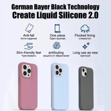 1 ốp lưng điện thoại silicon lỏng cao cấp, tương thích với iPhone 16/11/13/12/14/15 Pro Max Plus, chống sốc, chống nước, chống rơi vỡ và chống trầy xước. - Hồng - Xem 7
