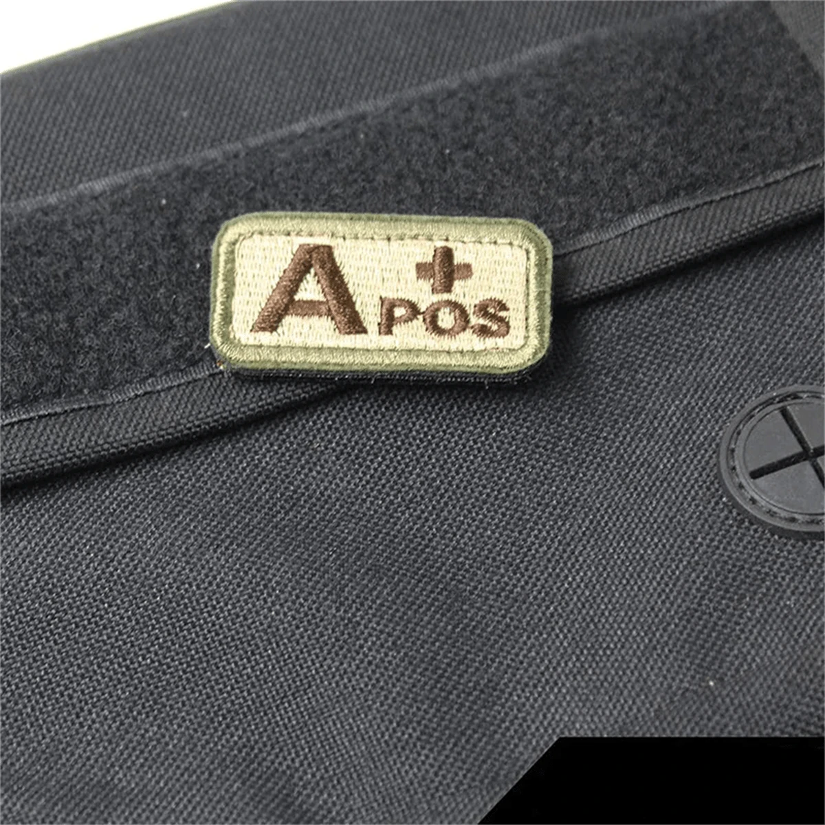 A B AB O NEG POS Tactical Military Morale Applique Hook And Loop Uniform Sticker Cloth Badge