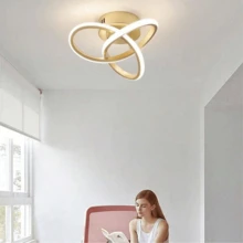220V 小型 LED 吸顶灯，圆形/方形黑色/金色/白色现代 LED 吸顶灯具，适用于走廊、卧室、厨房、客厅、书房，3000K/4000K/6500K - 吸頂燈1 - 查看 18