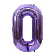 1pc Purple 40-Inch Digit Number Aluminum Foil Balloon For Birthday Party Decoration, Indoor/Outdoor Anniversary Celebration, Graduation Season And Wedding Celebration, Back To School Valentine Day