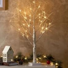 SUIDHOME 家居装饰（暖白）灯 樱花盆景树灯 树灯 金叶树灯 仙女灯树 五角星珍珠树灯 盆景树灯，客厅树灯，家居装饰可爱夜灯，适合送礼，家居装饰，婚礼，圣诞节等 樱花 - 白樺樹燈 - 查看 7