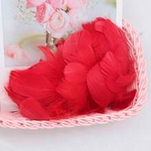 100 Stücke Gänsefeder 4-7cm kleine schwebende Federn, rosa Schwanenfeder Plüsch für Handwerk, Hochzeit, Schmuck, Dekoration