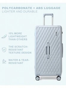 SOMAGO 24" 30" Large Suitcases Set 2 Piece Hardside Lightweight Luggage Sets PC+ABS Hardshell Traveling Suitcases With 4 Wheels TSA Lock YKK Zipper Corner Protectors - 汝窯天藍 - 查看 3